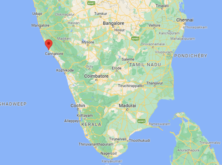 carte Kerala et localisation de trikaripur