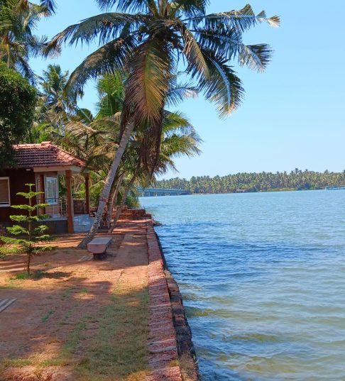 vue sur la rivière, centre de cure ayurvédique ayurserenity au kerala, Inde du Sud
