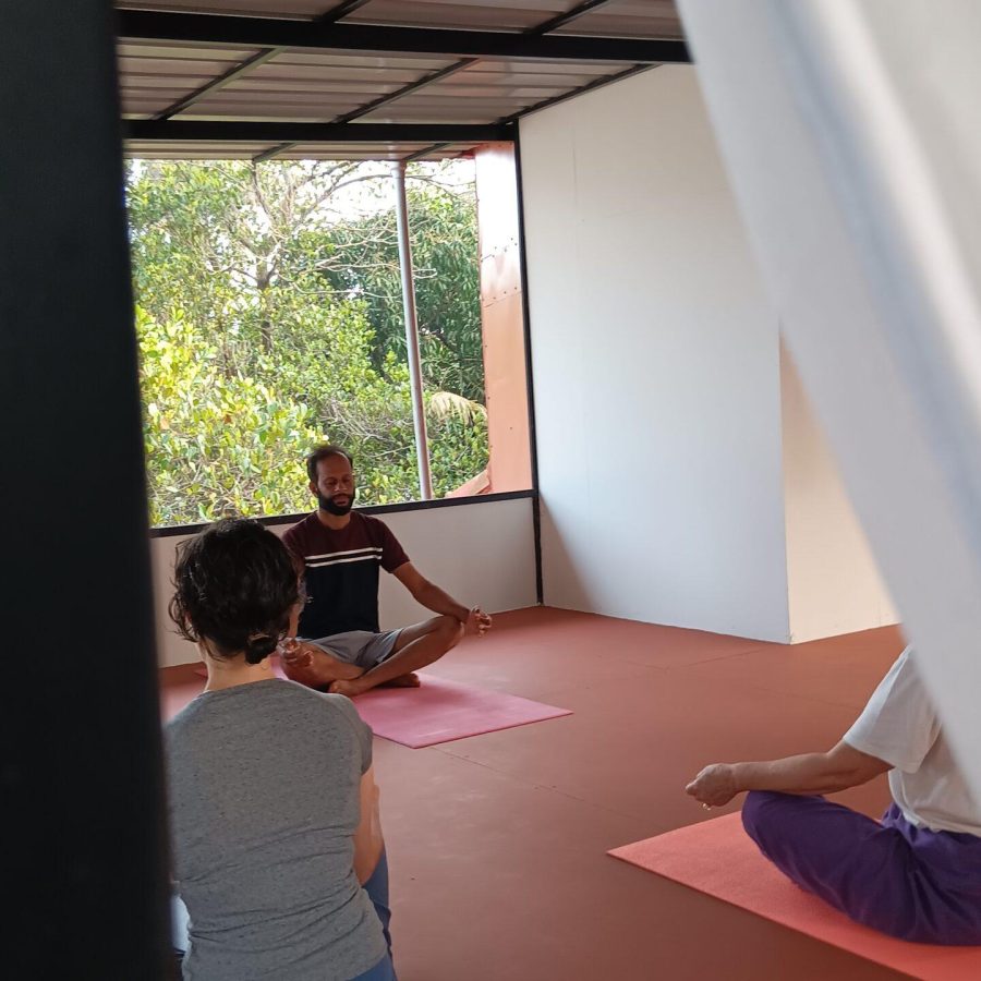 salle de yoga, centre ayurvédique kerala, inde, cure ayurvédique et yoga